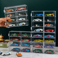 Matchbox Hot Wheels รถสปอร์ตขนาดเล็กรถของเล่นโลหะผสมกล่องเล็กกล่องเก็บของแสดงกล่องกันฝุ่นขาตั้งจอแสดงผลโปร่งใส