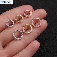 Body Punk  Hoop Bendable Sparkling Clear CZ Helix Daith Tragus Piercing Cartilage Earring Nose Ring кольцо в носу Body jewellery