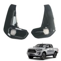 1Pair Car Fog Light Cover Pickup Car Front Bumper Fog Light Lamp Hoods Housing Cover Replacement for Toyota Hilux Revo 2020 2021