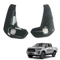 1Pair Fog Light Cover Lamp Hoods Housing Cover Replacement for Toyota Hilux Revo 2020 2021