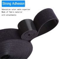 ][[ 5Meter/Roll Reusable Fastening Tape Cable Ties 15/20Mm Hook And Loop Double Side Hook Roll Hooks Strap Wires Organizer Straps