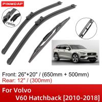 For Volvo V60 Hatchback 2010-2018 26"+20"+12" Front Rear Wiper Blades Brushes Cutter Accessories 2013 2014 2015 2016 2017 2018 Electrical Connectors