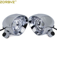 ZORBYZ รถจักรยานยนต์ Chrome 4 "LED Custom Bullet ผ่าน Spot Fog Light สำหรับ Harley Honda Suzuki