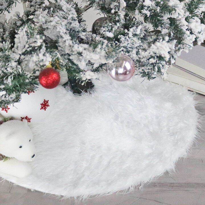 white-christmas-tree-กระโปรง-plush-faux-fur-xmas-tree-พรม-merry-christmas-tree-เครื่องประดับตกแต่งปีใหม่-navidad-home-decor