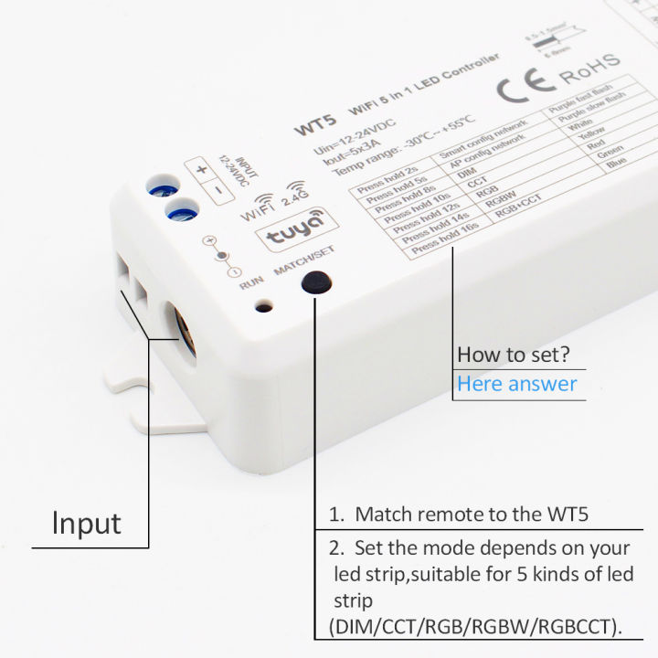 rgbw-rgb-cct-controller-tuya-smart-life-wifi-dimmer-12v-2-4g-rf-wireless-5in1-rgbcct-led-strip-light-remote-controler-wt5