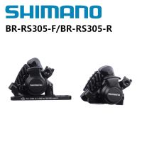 Shimano BR-RS305-F เบรคจานเครื่องยนต์ BR-RS305-R ติดตั้งแบบแบนชิ้นส่วนจักรยาน Shimano เบรคคาลิเปอร์ดั้งเดิม