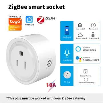 Tuya Wifi Smart Plug Compatible With Google Home and Alexa Google Assistant  Zigbee 16A