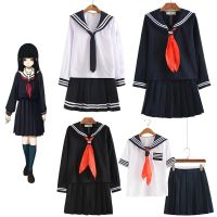 S-3XL Jigoku Shoujo Enma Ai Summer Sailor Suit School Uniform Students Cloth Tops Skirts Sweater Anime Cosplay Costumes C30153AD