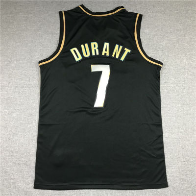 🎽เสื้อเจอร์ซีย์ปักบาสเก็ตบอล NBA สีทองใส่ได้22-23เสื้อเจอร์ซีย์ James Kobe Owen Durant Curry East Chedge เวดใส่ลุยสีดำ