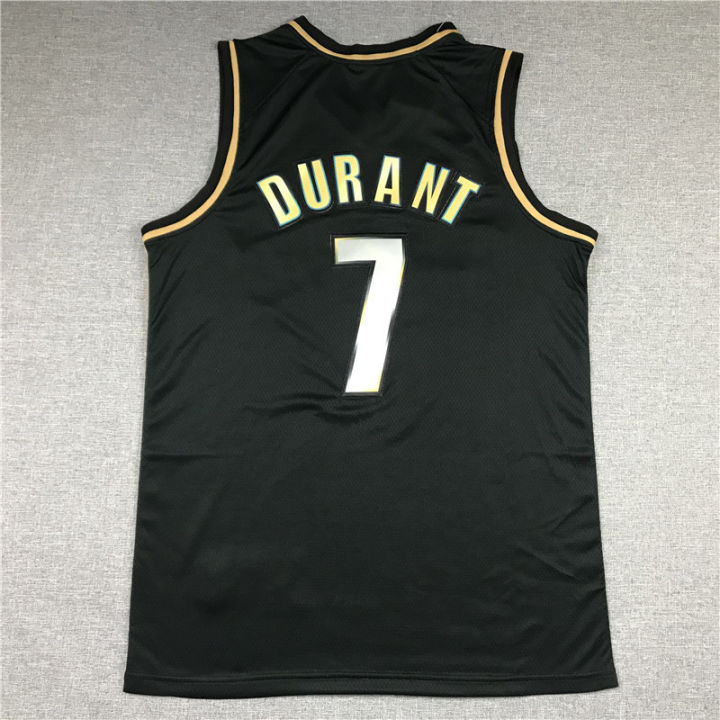 เสื้อเจอร์ซีย์ปักบาสเก็ตบอล-nba-สีทองใส่ได้22-23เสื้อเจอร์ซีย์-james-kobe-owen-durant-curry-east-chedge-เวดใส่ลุยสีดำ