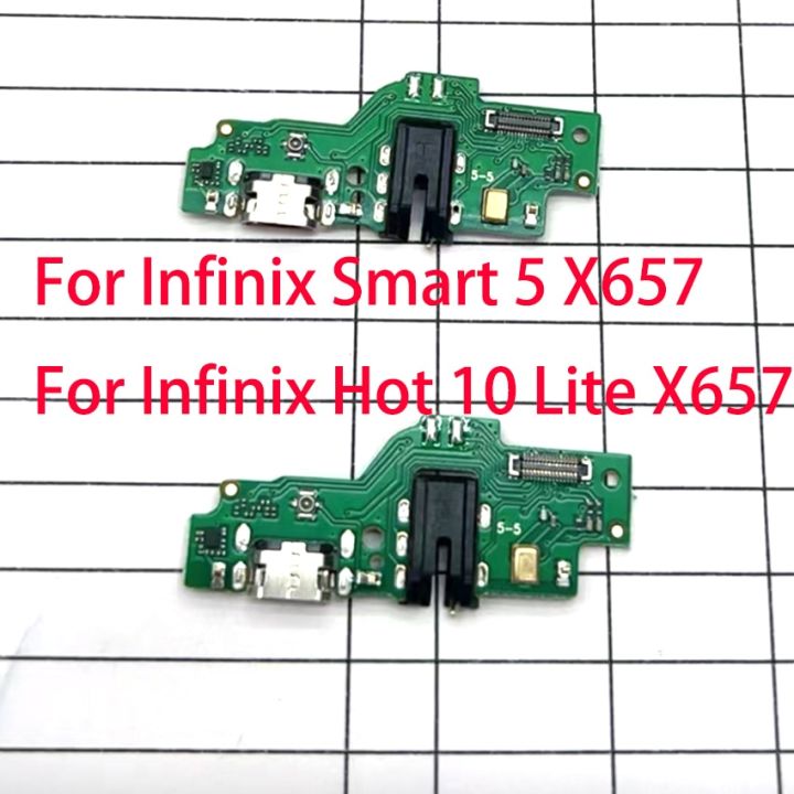 สำหรับ Infinix Hot 10 Lite Smart 5 X657 USB แท่นชาร์จสายเคเบิลงอได้บอร์ดเชื่อมต่อ
