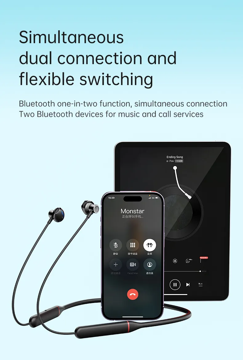 Rock Space Y6 Neckband Wireless Sports Earphones description image 5
