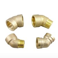 【YF】♂❇  1/8  1/4  3/8  1/2  3/4  1  1-1/4  1-1/2  2  BSP Male Female 45 Elbow Pipe Fitting Coupler Gas