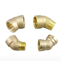 1/8 1/4 3/8 NPT Female Male Brass 45 Degree Elbow Pipe Fitting Coupler Connector Water Gas Oil