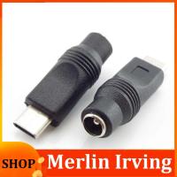 Merlin Irving Shop DC 5.5x2.1mm Power Adapter Converter to Type-C USB Male Female Jack Connector Adapter for Laptop Notebook Computer PC