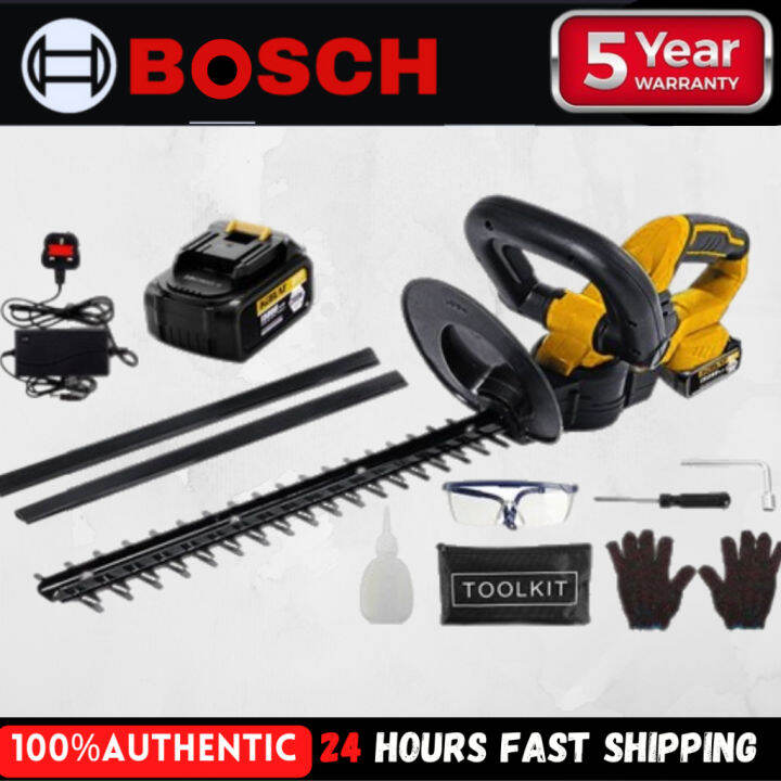 BOSCH Cordless Hedge Trimmer 20 in with Battery Electric Shrub Grass Trimmer Pruning Saw Garden