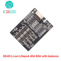 3วินาที4วินาที18650 Li-Ion Lifepo4 Lipo คณะกรรมการป้องกัน12โวลต์40A 60A BMS PCB สมดุลสำหรับรถจักรยานยนต์เจาะมอเตอร์เริ่มต้น