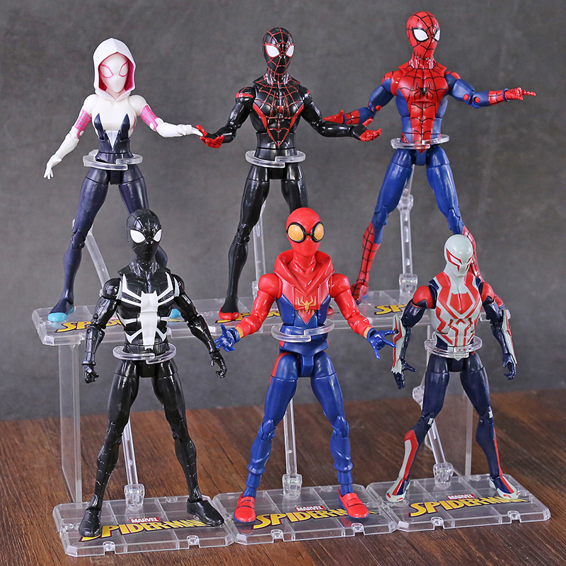 6‘’ Spider-man 7 styles Action Figure Marvel Legends 2099 Agent Venom Gwen Stacy 