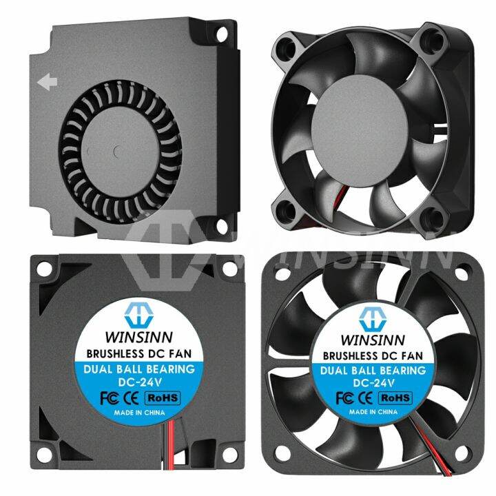 WINSINN 40mm DC 24V Cooling Fan 4-Pack - 4028 Sleeve Bearing Fans For 3D Printers, PCs & Electronics