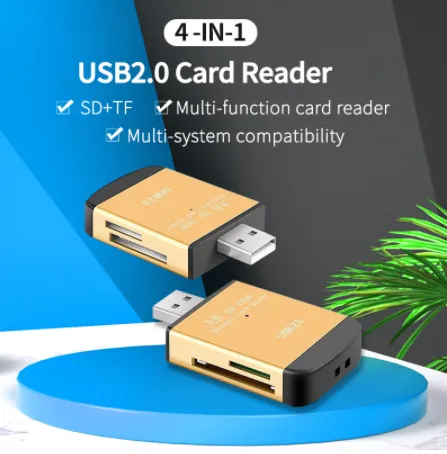 All In One Memory Card Reader USB 2 0 High Speed Portable SD TF T Flash