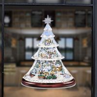 2022 Merry Christmas wall stickers supermarket window glass decoration wall decal Xmas Tree decorations