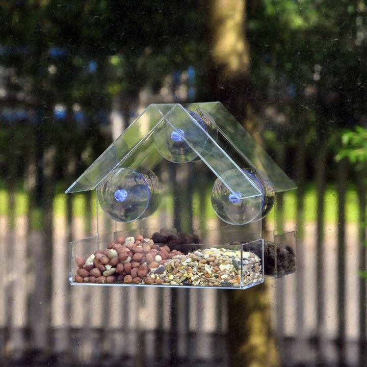 new-in-bird-feeder-house-shape-weather-proof-transparent-suction-cup-outdoor-birdfeeders-hanging-birdhouse-for-garden