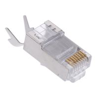 【cw】 10pcs Rj45 Rj 45 Ethernet Cable Plug Cat7 Cat6a 8P8C Stp Shielded 7 Network Terminals 1.3mm