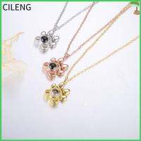 CILENG 100ภาษา Choker พวงกุญแจวันวาเลนไทน์สัตว์เลี้ยงคู่สร้อยคออุ้งเท้าสุนัขแมวจี้ฉาย