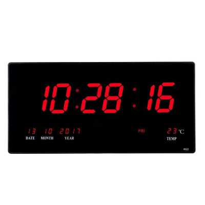 นาฬิกาดิจิตอล LED DIGITAL CLOCK นาฬิกาแขวน นาฬิกาตั้งโต๊ะ นาฬิแขวนติดผนัง Number Clock แขวนผนัง (รุ่น 4622) 45x22x3cm นาฬิกา LED