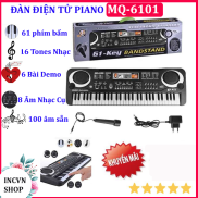 Đàn piano điện tử 61 phím MQ-6106- Đàn piano có mic cho bé,đàn piano điện