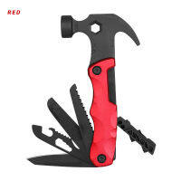 Outdoor Camping Claw Hammer for Survival Tent Multifunctional Hand Tools Mini Set of Hexagon Wrench Spanner Wood Saw Opener