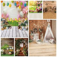 Romantic Spring Easter Bunny Flower Backdrop Baby Birthday Portrait Party Decor Photography Background Photographic Photo Studio