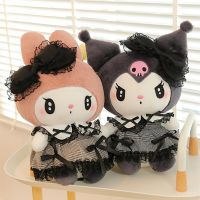 60Cm New Sanrio Anime Dark Gothic Style My Melody Kuromi Plush Toy Sleeping Pillow Cartoon Stuffed Soft Doll Toys Gift