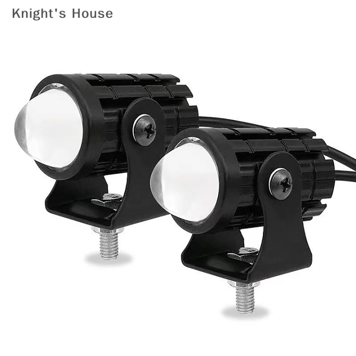 knights-house-ไฟหน้ามอเตอร์ไซค์-led-สปอตไลท์เลนส์โปรเจคเตอร์คู่สีสว่างพิเศษไฟขับรถโคมไฟเสริมอุปกรณ์เสริม-moto