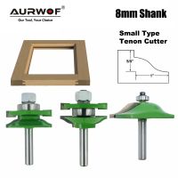 【DT】hot！ 8mm Shank 3pcs Door Panel Cabinet Tenon Router Bit Rail   Stile Set Raiser Ogee Milling Cutter for Wood MC02033