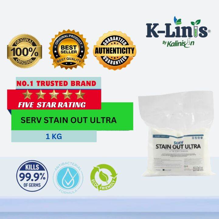 Kalinisan Serv Stain Out Ultra Stain Remover Powder for Clothes 1 Kilo