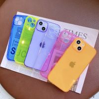 【cold noodles】หรูหราเรืองแสงกรณีใสสำหรับ iPhone 12 11 13 Pro Max X Xs Xr 6 7 8บวก SE 2020กันกระแทก Soft TPU ลูกอมสีปก