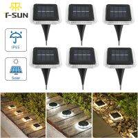 【LZ】♞❆✧  Outdoor LED Solar Pathway Light IP65 Ground Lamp Decoração de Jardim Lâmpada Enterrada Luz In-Ground 8LEDs 4Pcs 6Pcs