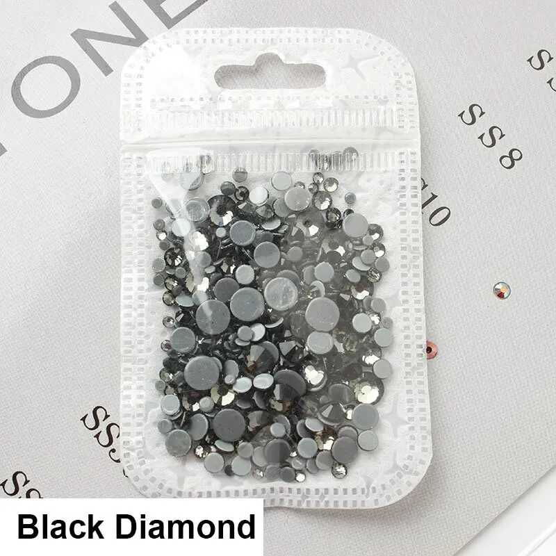 Hot fix Rhinestones Iron On Rhinestones For Clothes High Quality 500pcs SS6  SS10 SS16 SS20 SS30 Crystal AB Hot back Glass Stone