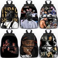 【CW】 Rapper Tupac 2Pac Students Bookbag New Rucksack Boys Daypack Teenager Children Back to School Mochila