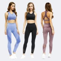 ◇✘ Vito Martha 016A New European and American shockproof sports bra cross-border seamless yoga clothing high waist fitness trousers yoga women suit manufacturers