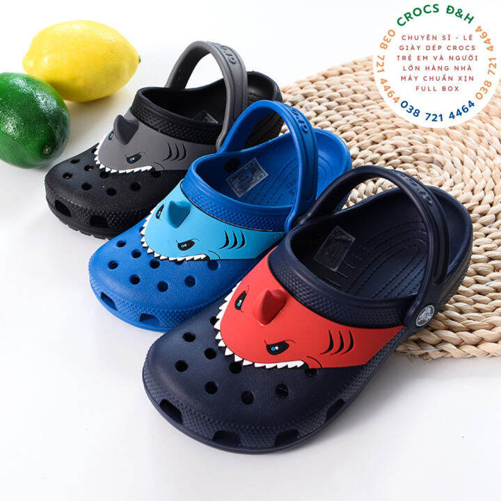 Giày dép crocs - dép sục nhựa crocs band unicon Sừng Cá Mập cho trẻ em,  chống