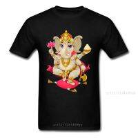 Ganesha T Shirts Hindu Deities Tshirt Thanksgiving Day T-Shirt Men Tops &amp; Tees No Fade Printed Clothing Black Summer New 【Size S-4XL-5XL-6XL】