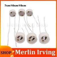 Merlin Irving Shop GU10 Lamp Base Socket Holder Converter LED Bulb Connector For Halogen Ceramic Light Wire Jack