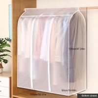 3D Zipper Dust Clothes Cover Wardrobe Storage Bag Translucent Waterproof Suit Coat Protector Storage Bag Closet Hangers Storager Wardrobe Organisers