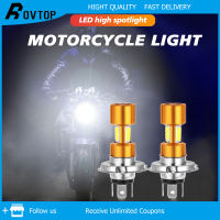 Rovtop LED 3 COBหลอดไฟหน้ารถมอเตอร์ไซค์6500K Hi/Lo Beam Lightสีขาว1200LM 10W