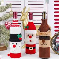 Christmas Decorations Elderly Red Wine Bottle Sets Sets Wine Bottle Champagne Knitted Sets Bottle W5T4