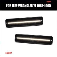 ไฟหน้าเครื่องหมายไฟ LED ด้านข้างสำหรับ Wrangler YJ 1987-1995 Eqtz5f เลนส์รมควัน