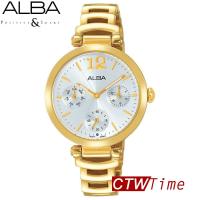 ALBA Quartz Ladies นาฬิกาข้อมือผู้หญิงสายสีทอง หน้าปัดสีเงิน รุ่น AP6544X1 / AP6544X