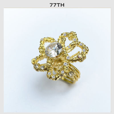 77th robe flower ring แหวนดอกไม้ประดับคริสตัล
